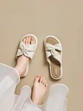 リボンデザインのビーチサンダル【夏用・平底・極上の柔らかさ・カジュアル】