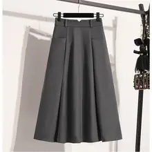 Aラインプリーツスカート【大きいサイズ・カジュアル・春秋用】（セットアップ対応）