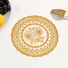 防滑加工のクッションマット【円形・テーブル用・熱遮断・家庭用】