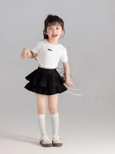 女の子用夏用半袖ワンピースとパンツの2点セ  ット（セットアップ対応）