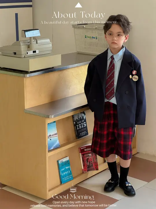 男の子用西洋風スーツジャケット【春向け・おしゃれなデザイン・学院スタイル】（セットアップ対応）