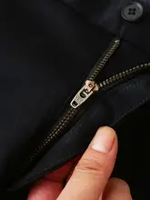 ウール混合ライセリーモダンビジネスパンツ【秋冬用・ルーズストレート・ゆったりシルエット】