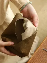 手作り布製 柿染めティッシュボックス【車載・家庭用・ヴィンテージスタイル】