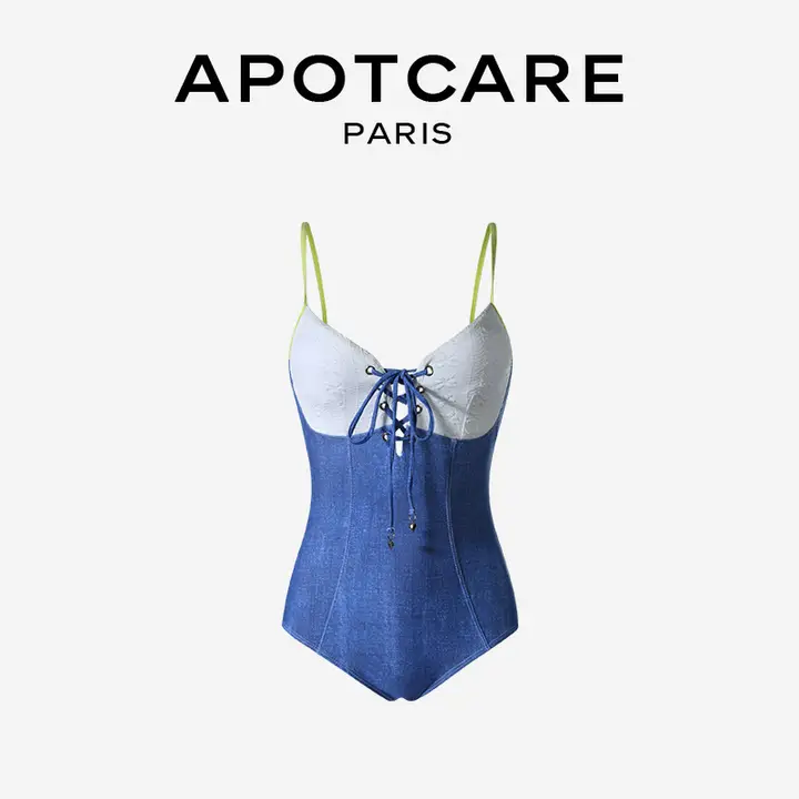 APOTCARE 保守的なデザインのセクシーなバックオープン水着【オシャレなビーチリゾート用・女性用】
