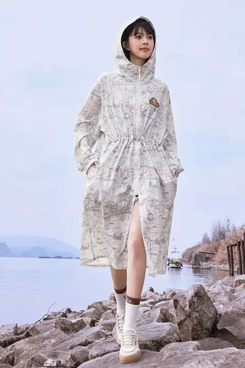 夏用涼感防止服【フード付き・ゆったりデザイン・女性用】