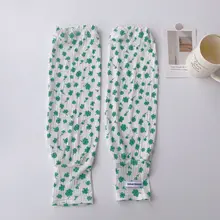 レディース 夏用ドット＆フラワー柄 アイススリーブ【UVカット・柔らかい・ゆったりフィット】