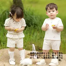 夏用 男の子&女の子向け コットン半袖トップスとショートパンツ【薄手・外出用】（セットアップ対応）