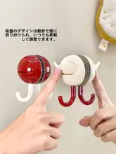 可愛らしいキッチン用吸盤フック【強力・真空・壁掛け不要・冷蔵庫横用】
