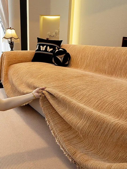 猫の引っかき防止！シンプルデザインの一人用ソファカバー【毛が付きにくい・四季対応】