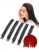 黒色スチールクリップ【無痕・前髪用・サイドバンス】