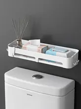 トイレ上部収納ラック【穴あけ不要・バスルーム用・便利な収納】