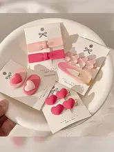 夏用 サイドバング用ヘアクリップ【ピンク系・可愛いデザイン】