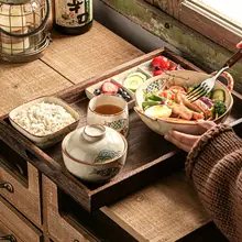 陶器製一人用食器セット【和風・箸付き・美しい仕切り皿・ギフトに最適】（セットアップ対応）