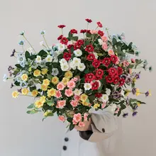 インス風 小さなバラの造花ブーケ【装飾用・リビング・テーブル用】