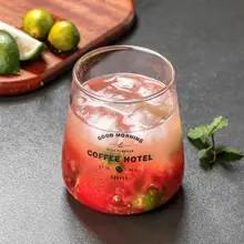 透明耐熱ガラス製ドリンクカップ【北欧風・家庭用・ジュース用】