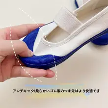 子供用キャンバスシューズ 女児 浅口アンチキック ゴム