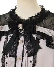 レース切り替えのオフショルダー長袖シャツ【秋用・スリムフィット・シンプルスタイル】