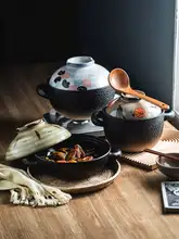 高温耐熱 陶器製 砂鍋 フライパン【家庭用・炒め物&煮込み用】