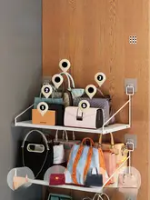 収納便利！壁掛けバッグ収納ラック【衣類クローゼット用・展示用仕切り板】