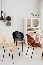 ダイニングチェア 家庭用 カフェチェア 背もたれ付き 無垢材 リラックス コンフォート シェルチェア