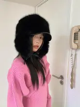 極上の柔らかさ！防寒フリース耳あて付きレインボーハット【秋冬用・レディース】