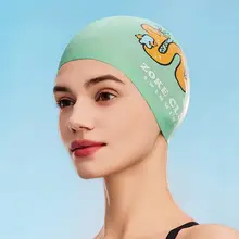 ZOKE シリコン製スイムキャップ【大人用・中国龍デザイン・防水・滑り止め・耳保護付き】