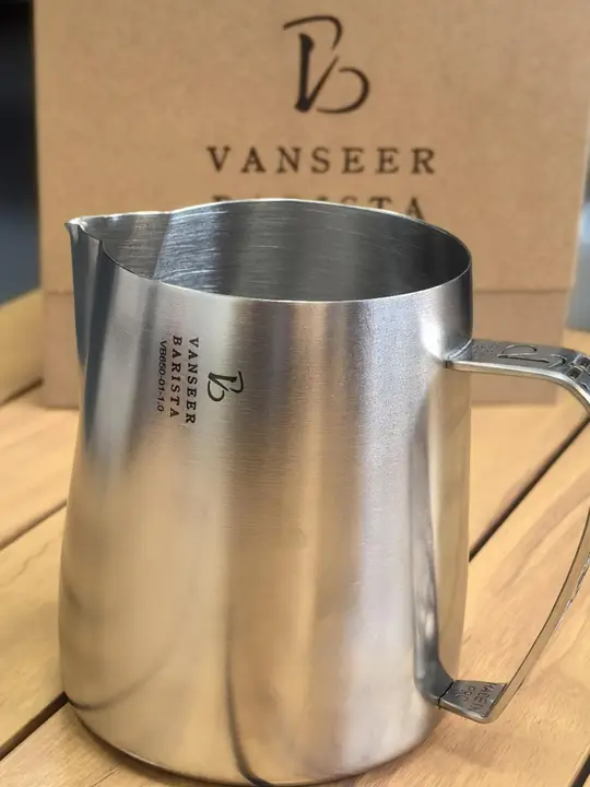 304ステンレススチール製 ラテアートカップ【バリスタ用・泡立て器能付き】