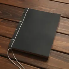 ノート メモ帳 古書風 蝋引き紐 ソフトカバー 縦型 シンプル ヴィンテージ スケッチ ドローイング 日記 おしゃれ