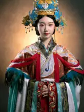 大袖直袖交窬裙【伝統的な漢服・神仙衣・雲肩デザイン】