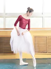 大人用 バレエ練習用シアートップス【ダンスウェア・通気性・女性用】