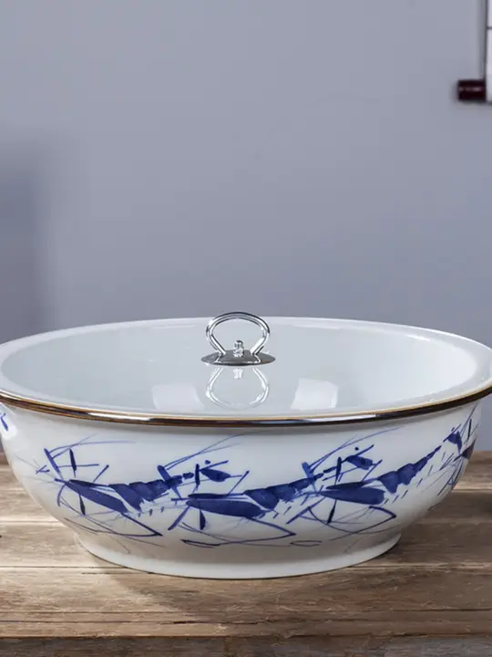 手作り陶器の洗面器【厚手・非粘着性・家庭用】