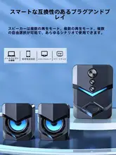 コンパクトなデスクトップスピーカー【Bluetooth・有線・低音強化】