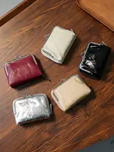 本革製 レディース ミニ財布【ジッパー式・牛革・カード収納】