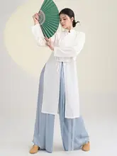モダン中式ダンス衣装【中長丈・軽やかな動き・太極・女性用】（セットアップ対応）
