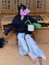新中式国風パンツ【春秋用・ゆったりワイドレッグ・スタイル】