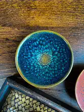 緑の鹿の斑点が美しい建陽建盞の主人杯【茶器・個人用】