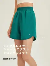 速乾性レディースランニングショートパンツ【バレーボールトレーニング用・薄手・A ライン・5分丈・ルーズフィット】