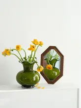 花瓶 リビング ガラス アンティーク 装飾品 高級感