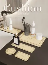 洗面所用 吸水マット【シリカゲル・トイレタリー用・バスマット・コップマット】
