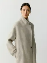 アルパカウール使用のダブルフェイスロングコート【冬用・女性用】