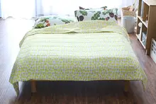 CASTLE GARDEN フラワー柄ダブルレイヤーの洗える夏用クーリングブランケット【ビールデザイン・複数サイズ】