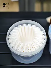 輸入ピン葉原料のケーキ型ドリップコーヒーフィルター用折り紙平底フィルターボックス