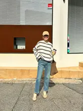 YANGLE レディース ストレートデニムパンツ【春季新作・9分丈・スリムフィット・カジュアル】