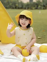 2点セット キッズ ガールズ タンクトップ チュリップパンツ 薄手 バイカラー ルーズ 爽やか おしゃれ 夏