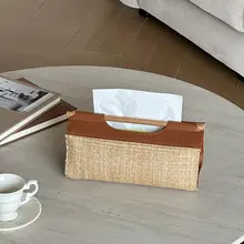 レトロな収納ボックス【デスク整理用・バスケット風・ティッシュケース】