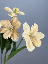 PU製 テクスチャー仕上げのブローニー チューリップ造花【室内飾り・油絵風花束】