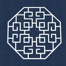 中国風刺繍デザインの透明画図パターン【ハンドメイド・刺子縫い用】