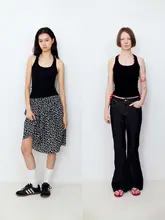 高弾性綿素材のU字型ノースリーブタンクトップ【副乳カバー・ウエストシェイプ】