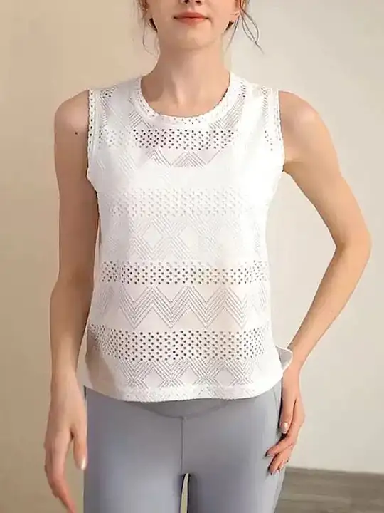 ヨガウェア トップス ルーズ ランニング ノースリーブ タンクトップ