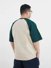 純綿 Tシャツ【肩回りゆったり・半袖・バイカラー】